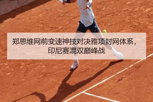 郑思维网前变速神技对决雅项封网体系，印尼赛混双巅峰战